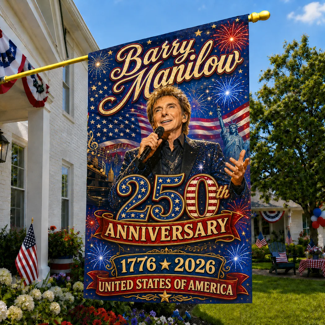 Barry Manilow USA 250th Anniversary 1776-2026 Patriotic Commemorative House Flag Barry Manilow USA 250th Anniversary 1776-2026 Patriotic Commemorative House Flag