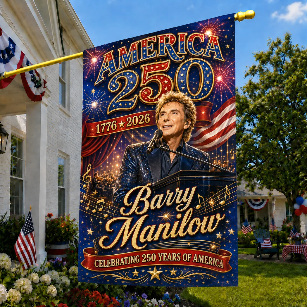 Barry Manilow USA 250th Anniversary 1776-2026 Patriotic Commemorative House Flag Barry Manilow USA 250th Anniversary 1776-2026 Patriotic Commemorative House Flag