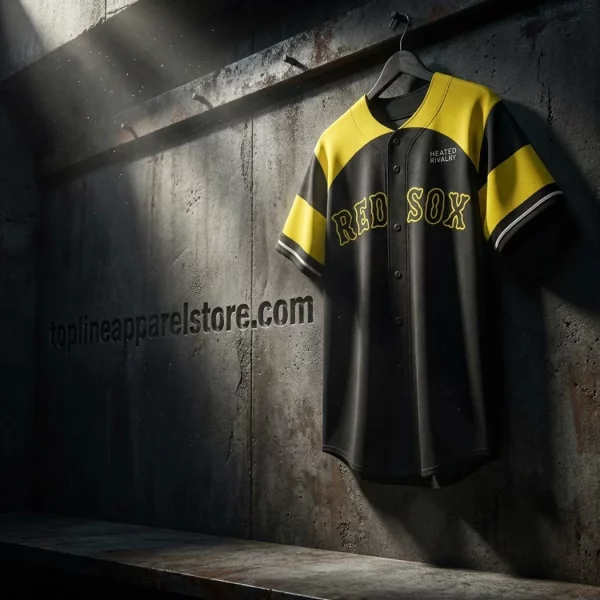 Boston Red Sox Heated Rivalry Black & Yellow Fan Baseball Jersey