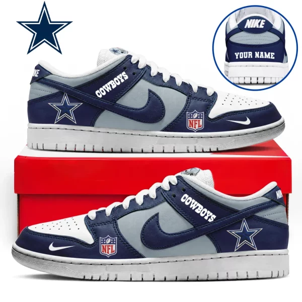 Dallas Cowboys NFL Nike Dunk Low Personalized Premium Sneakers