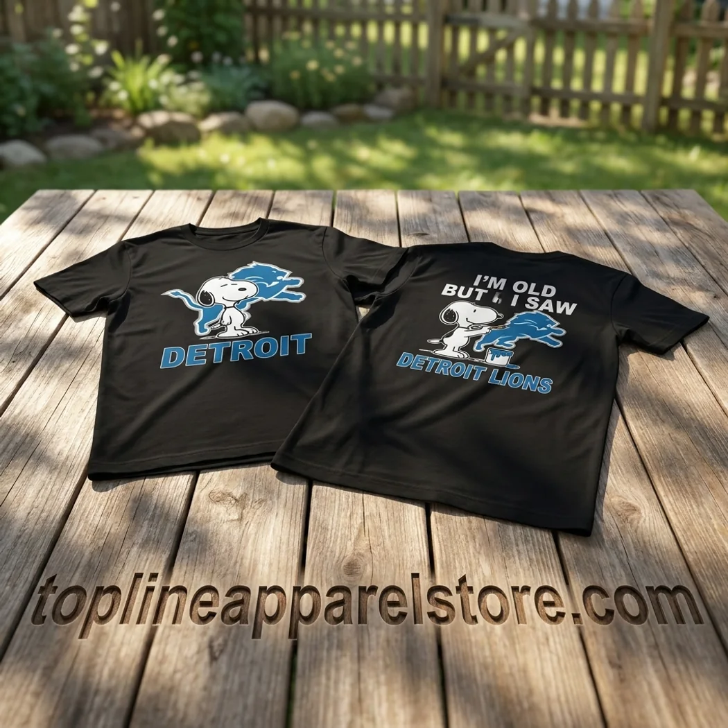Detroit Lions Snoopy NFL Premium Graphic “I’m Old But I Saw Detroit Lions” Fan T-Shirt Detroit Lions Snoopy NFL Premium Graphic “I’m Old But I Saw Detroit Lions” Fan T-Shirt