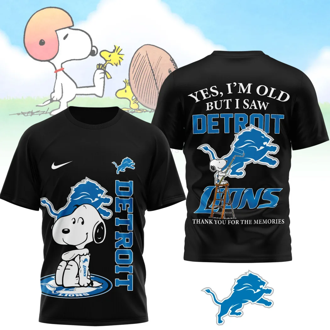 Detroit Lions Snoopy NFL Premium Graphic “I’m Old But I Saw Detroit Lions” Fan T-Shirt Detroit Lions Snoopy NFL Premium Graphic “I’m Old But I Saw Detroit Lions” Fan T-Shirt
