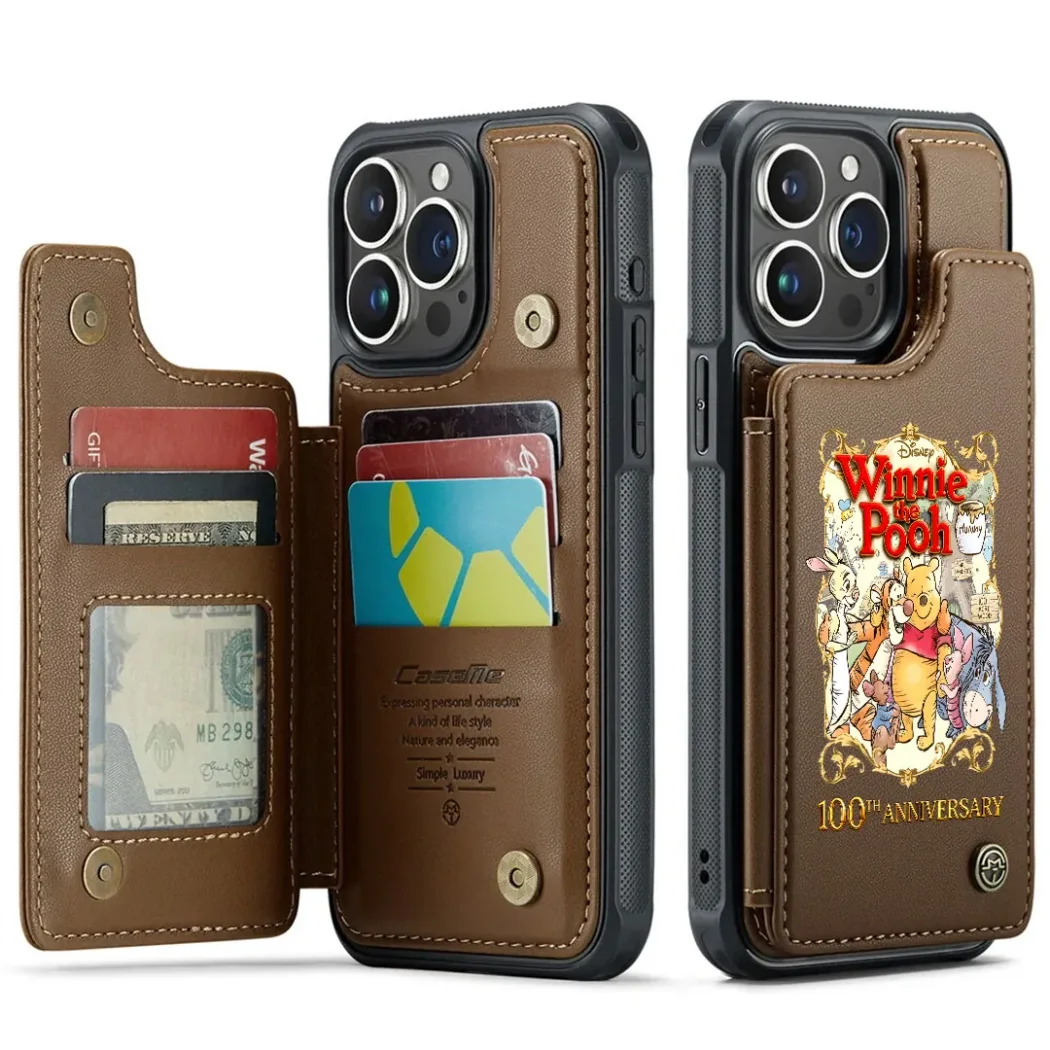 Disney Winnie the Pooh 100th Anniversary Vintage Classic Leather Wallet Phone Case Disney Winnie the Pooh 100th Anniversary Vintage Classic Leather Wallet Phone Case