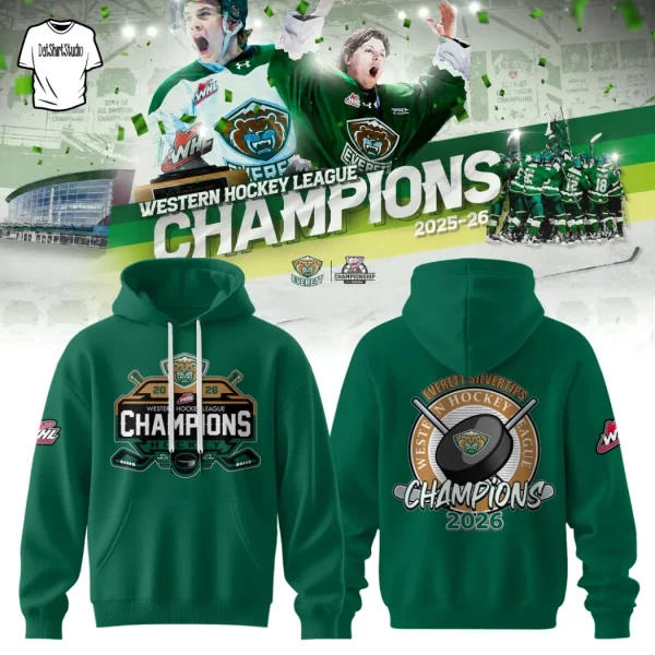 Everett Silvertips Western Hockey League 2026 Champions Limited Edition Pullover Hoodie