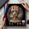 fc barcelona premium 3d layered stadium crest wall mounted key holder premium quality 05 toplineapparelstore.webp