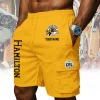 Hamilton Tiger-Cats CFL Personalized Custom Name Yellow Men's Cargo Shorts