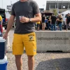 Hamilton Tiger-Cats CFL Personalized Custom Name Yellow Men's Cargo Shorts