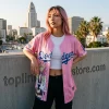 la dodgers demon slayer mitsuri kanroji pink crossover baseball jersey main 01 toplineapparelstore.webp