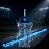 los angeles dodgers fan blue cap bear glass tumbler main 01 toplineapparelstore.webp