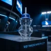 los angeles dodgers fan blue cap bear glass tumbler premium quality 02 toplineapparelstore.webp