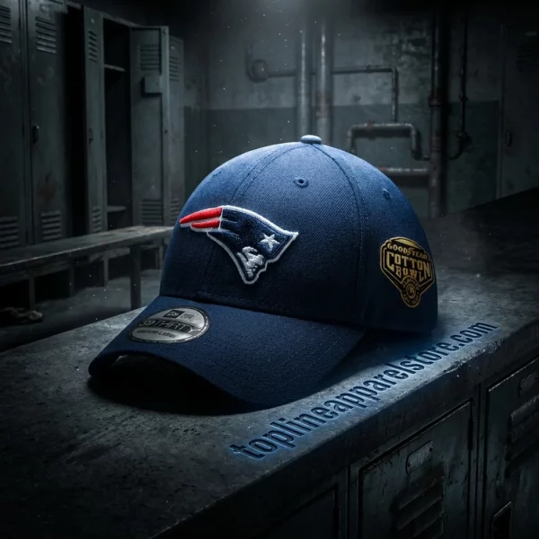New England Patriots New Era 39THIRTY Cotton Bowl Classic Side Patch Navy Blue Stretch-Fit Cap