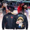 one piece x red sox luffy limited edition full zip crossover bomber jacket authentic release 03 toplineapparelstore.webp