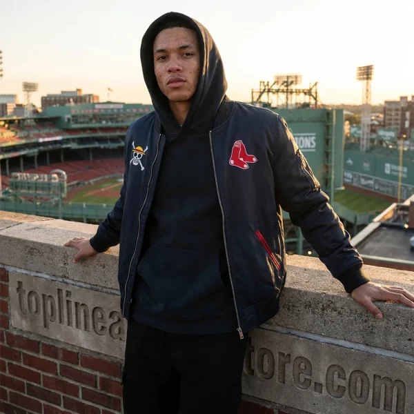 One Piece x Red Sox Luffy Limited Edition Full-Zip Crossover Bomber Jacket