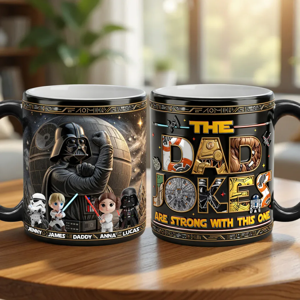 Personalized Star Wars Dad Jokes Magic Mug – Funny Gift for Fathers Personalized Star Wars Dad Jokes Magic Mug – Funny Gift for Fathers
