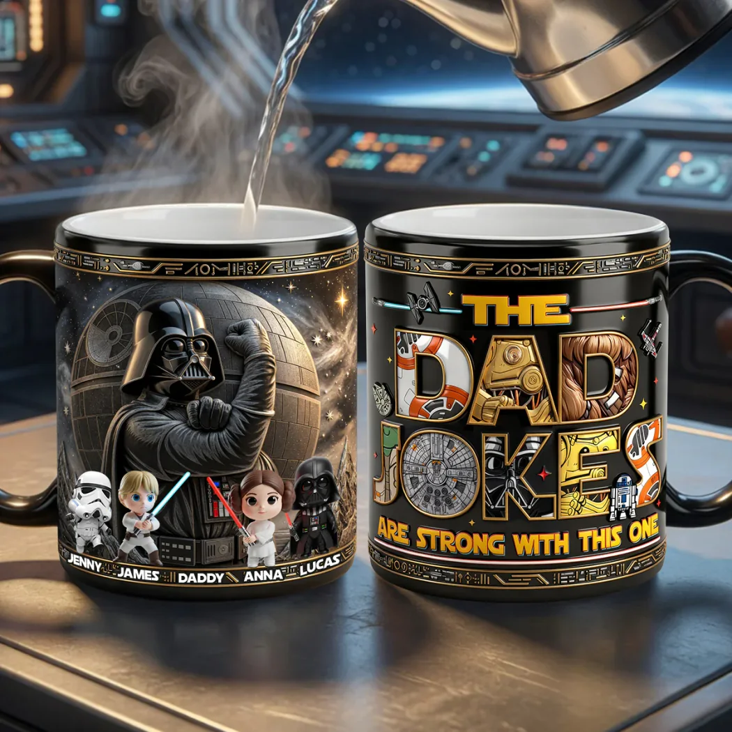 Personalized Star Wars Dad Jokes Magic Mug – Funny Gift for Fathers Personalized Star Wars Dad Jokes Magic Mug – Funny Gift for Fathers
