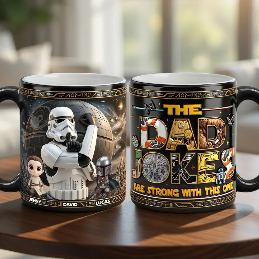 Personalized Star Wars Dad Jokes Magic Mug – Funny Gift for Fathers Personalized Star Wars Dad Jokes Magic Mug – Funny Gift for Fathers