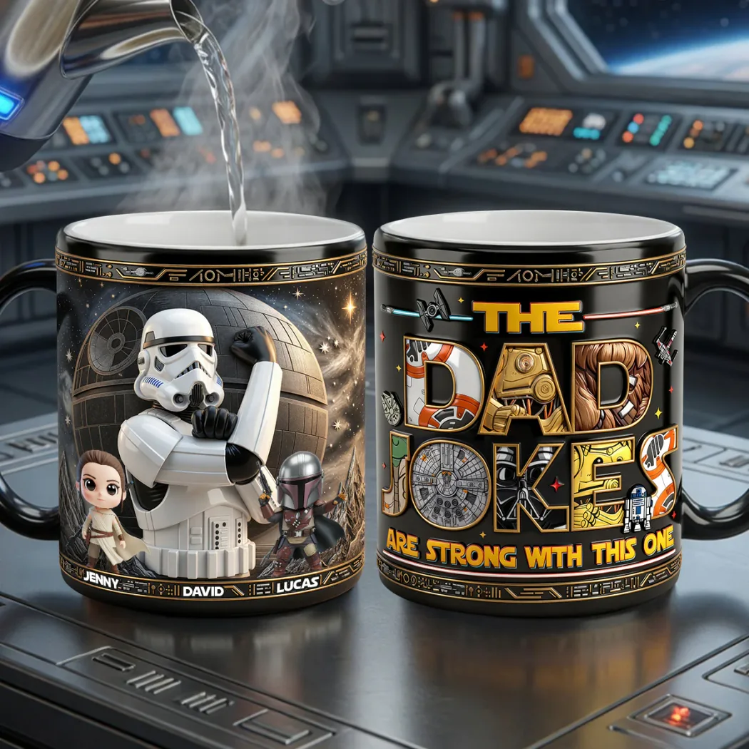 Personalized Star Wars Dad Jokes Magic Mug – Funny Gift for Fathers Personalized Star Wars Dad Jokes Magic Mug – Funny Gift for Fathers