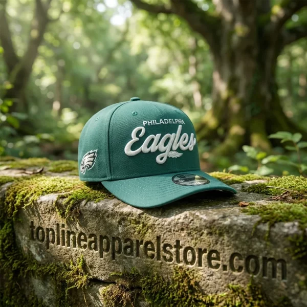 Philadelphia Eagles NFL Retro Script Midnight Green Adjustable Snapback Cap