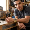 red bull racing f1 mens luxury gold tone carbon fiber quartz watch main 01 toplineapparelstore.webp