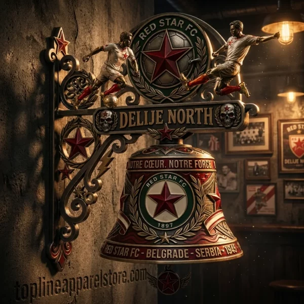 Red Star Belgrade FC Delije North Premium Vintage Wall Bell
