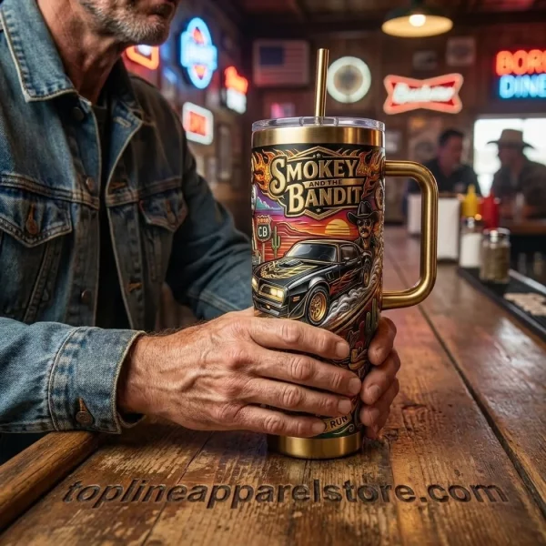 Smokey and the Bandit Collector’s Edition Iconic Trans Am 40oz Insulated Handle Tumbler