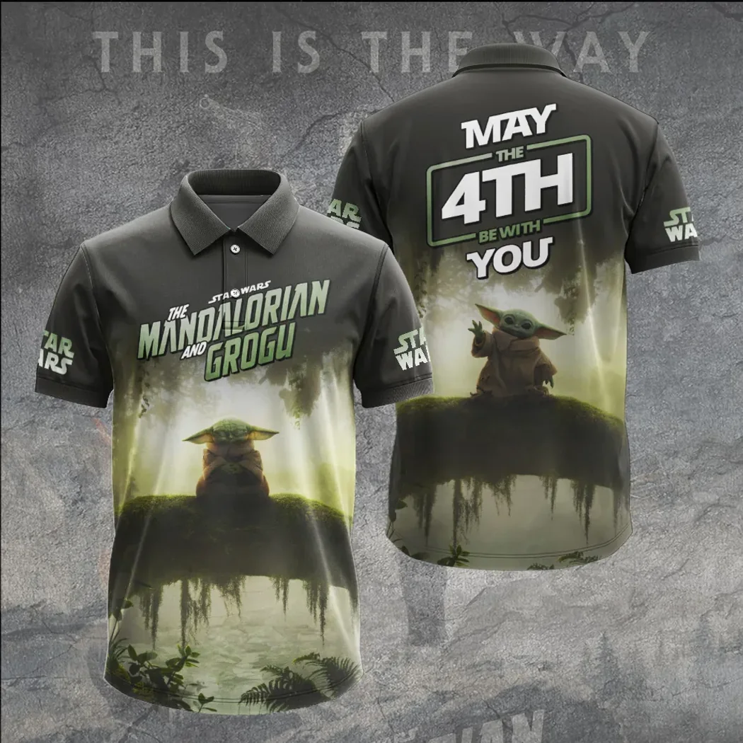 Star Wars May The 4th Mandalorian Grogu All-Over Print T-Shirt Star Wars May The 4th Mandalorian Grogu All-Over Print T-Shirt