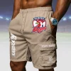 sydney roosters nrl white custom name cargo shorts premium quality 03 toplineapparelstore.webp