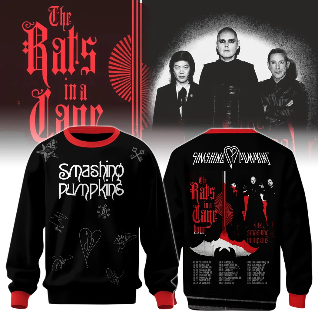 The Smashing Pumpkins Rats In A Cage Tour Limited Edition Graphic Crewneck Sweatshirt The Smashing Pumpkins Rats In A Cage Tour Limited Edition Graphic Crewneck Sweatshirt