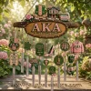 Alpha Kappa Alpha AKA Sorority 1908 Pink and Green Paraphernalia Decorative Garden Wind Chime