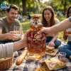 Buc-ee's 45th Anniversary Limited Edition Collectible 3D Beaver Shaped Glass Whiskey Bottle