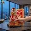 Buc-ee's 45th Anniversary Limited Edition Collectible 3D Beaver Shaped Glass Whiskey Bottle
