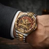 Budweiser King of Beers Est 1876 Limited Edition Two-Tone Gold Luxury Stainless Steel Watch