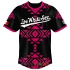 Chicago White Sox Mexican Heritage Night Personalized Black Pink Aztec Pattern Baseball Jersey