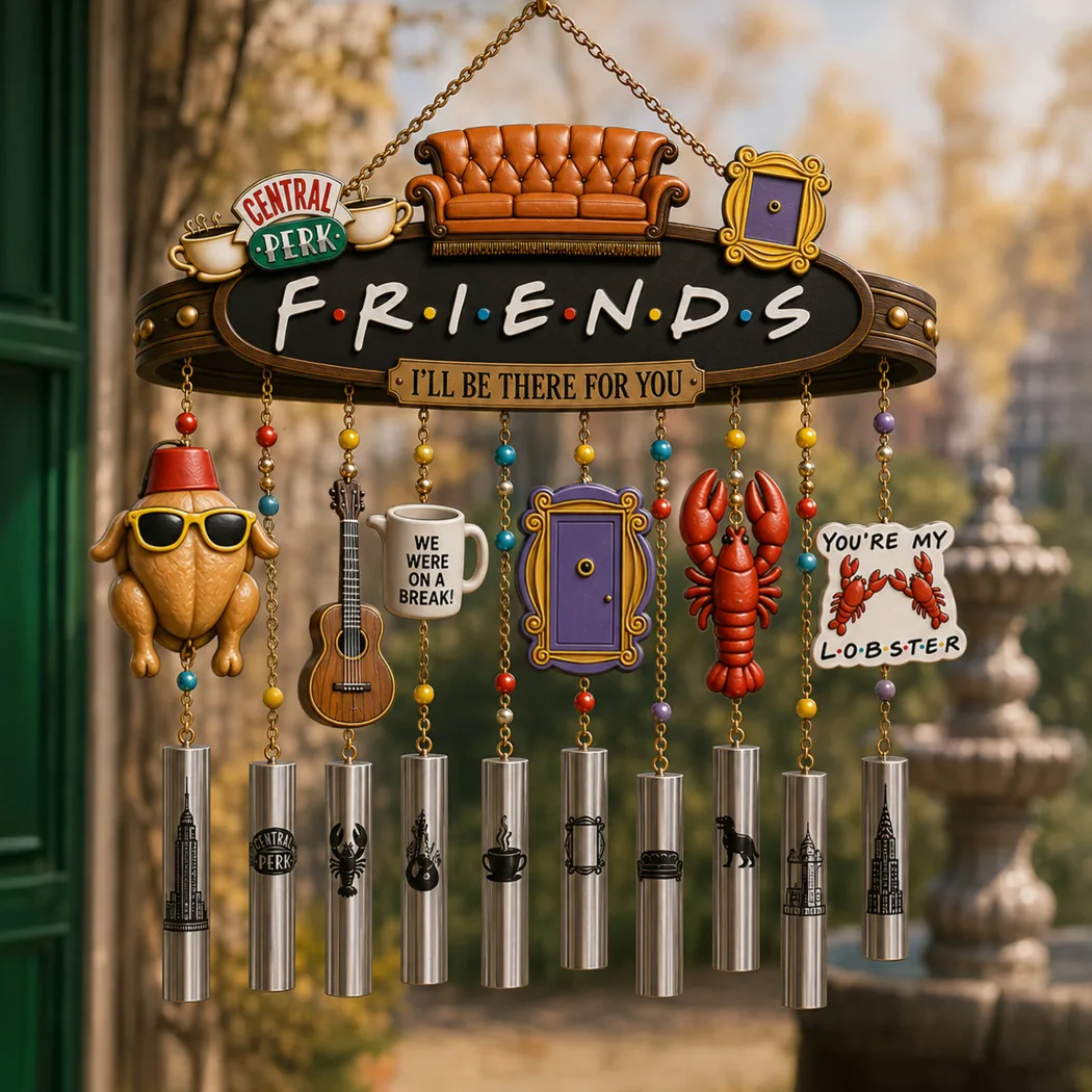 Friends TV Show Central Perk and Lobster Decorative Outdoor Garden Hanging Wind Chime Friends TV Show Central Perk and Lobster Decorative Outdoor Garden Hanging Wind Chime