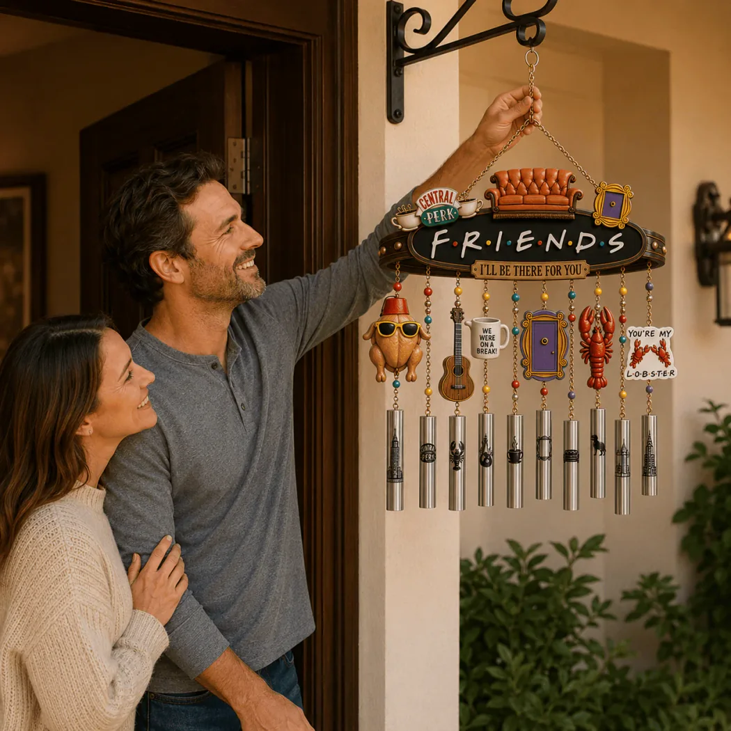 Friends TV Show Central Perk and Lobster Decorative Outdoor Garden Hanging Wind Chime Friends TV Show Central Perk and Lobster Decorative Outdoor Garden Hanging Wind Chime