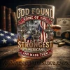 God Found Some of the Strongest Americans and Made Them Veterans Personalized Patriotic Military Gift Bullet Whiskey Glass