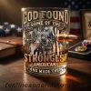 God Found Some of the Strongest Americans and Made Them Veterans Personalized Patriotic Military Gift Bullet Whiskey Glass
