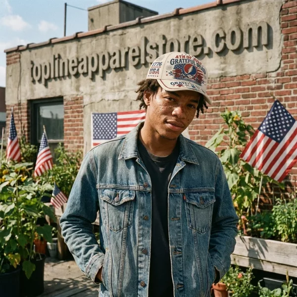 Grateful Dead Patriotic 4th of July USA Vintage Steal Your Face Baseball Cap