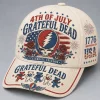 Grateful Dead Patriotic 4th of July USA Vintage Steal Your Face Baseball Cap