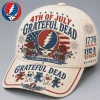 Grateful Dead Patriotic 4th of July USA Vintage Steal Your Face Baseball Cap