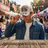 Grateful Dead Patriotic 4th of July USA Vintage Steal Your Face Baseball Cap