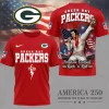 Green Bay Packers Elvis Presley Patriotic America 250 Freedom Football Red 3D T-Shirt