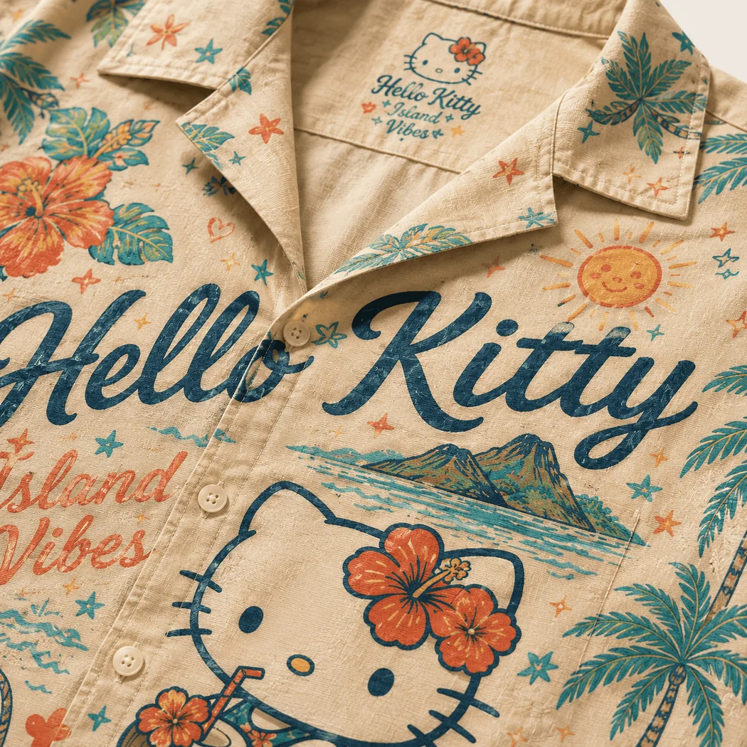 Hello Kitty Island Vibes Vintage Tropical Summer Beach Hawaiian Shirt Hello Kitty Island Vibes Vintage Tropical Summer Beach Hawaiian Shirt