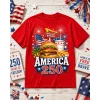 In-N-Out Burger America 250 Years Of Freedom Patriotic Red Graphic T-Shirt