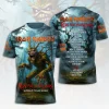 Iron Maiden Run For Your Lives World Tour 2026 Eddie Heavy Metal Graphic 3D All-Over Print T-Shirt