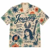 Journey Don't Stop Believin' Vintage Classic Rock Retro Tropical Summer Hawaiian Shirt