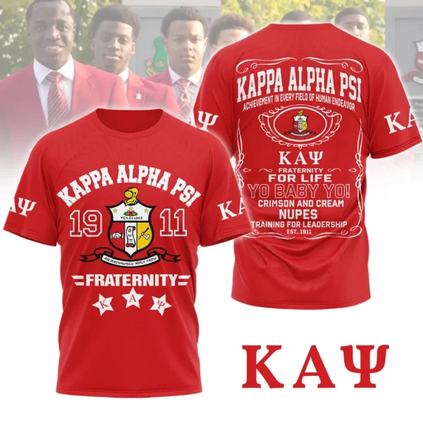 Kappa Alpha Psi Fraternity 1911 Crimson and Cream Nupes Yo Baby Yo Graphic T-Shirt