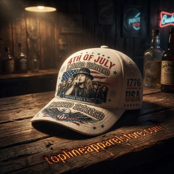Lynyrd Skynyrd Southern Rock American Legend 4th of July Patriotic Baseball Cap