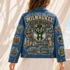 Milwaukee Bucks Custom Rhinestone Pearl Embellished Bling Game Day Denim Jacket