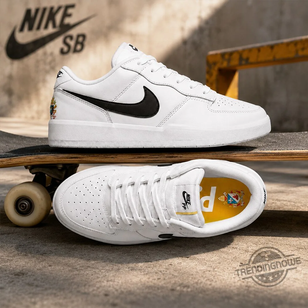 Nike Pope Leo XIV Vatican 2026 Limited Edition Commemorative White Leather Sneakers Nike Pope Leo XIV Vatican 2026 Limited Edition Commemorative White Leather Sneakers